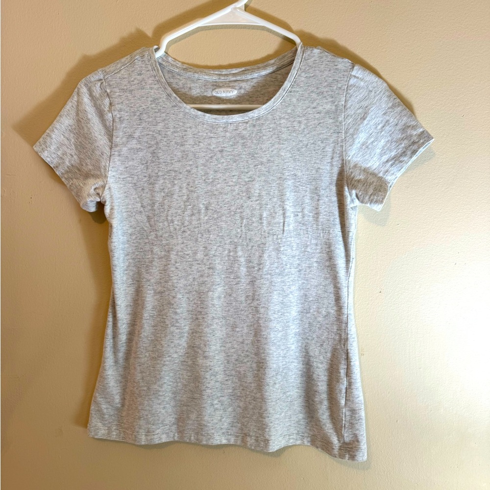 Old Navy Light Gray Women's Short Sleeve Tee